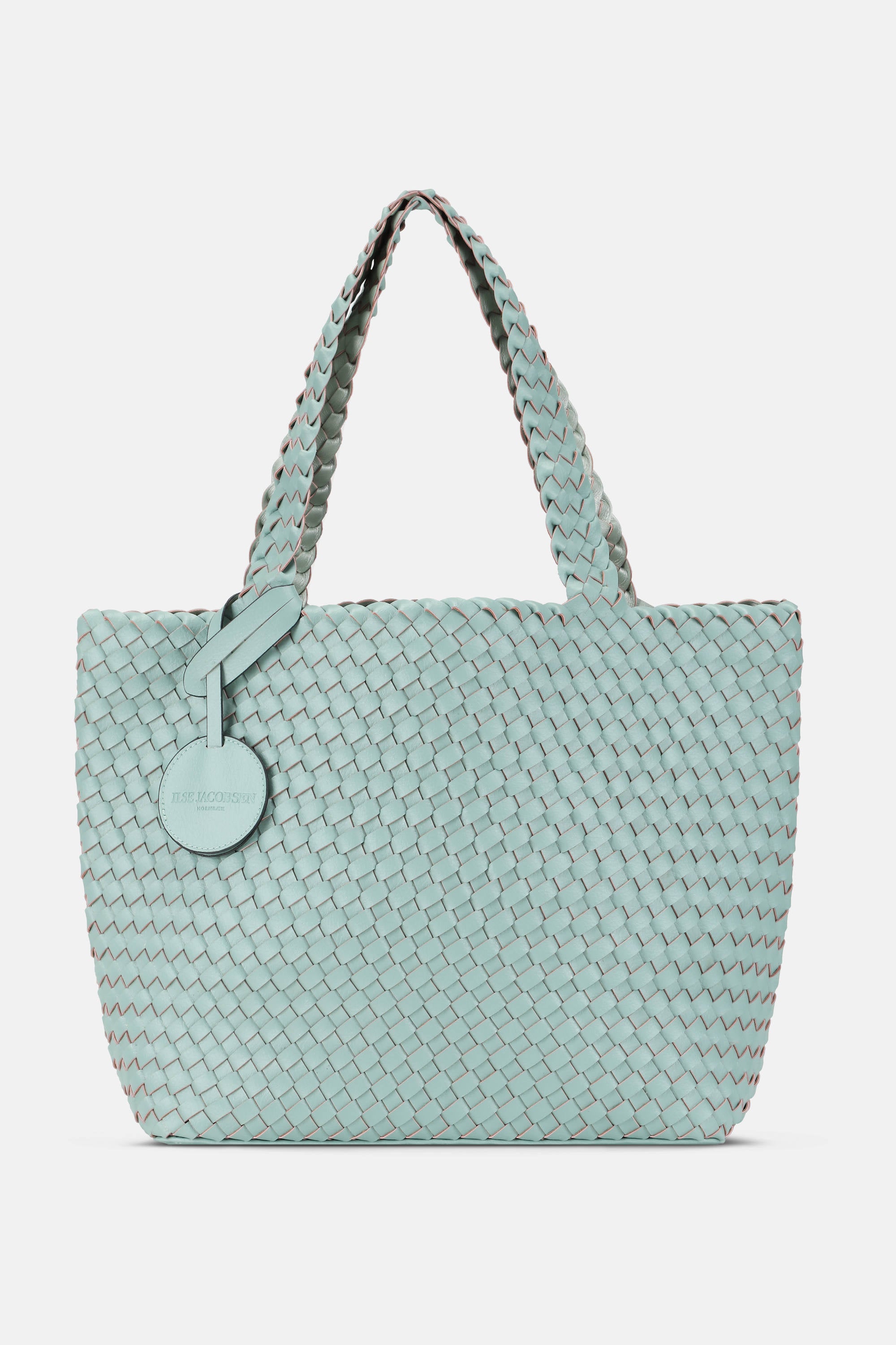 Tote Bag Trenzado - Beach Glass Metallic Mint